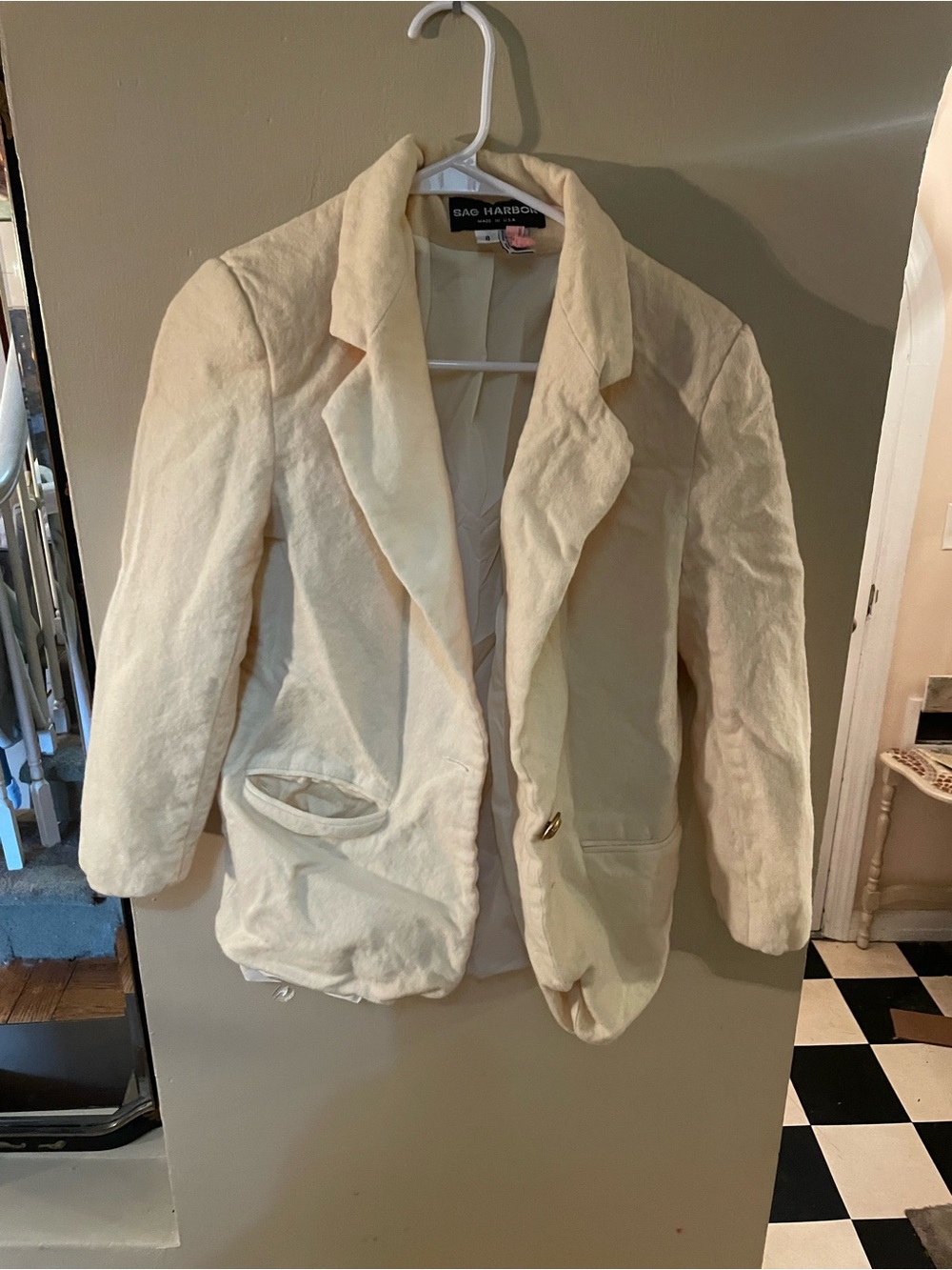 Sag Harbor Off-White cream Single-Button Women's Blazer
